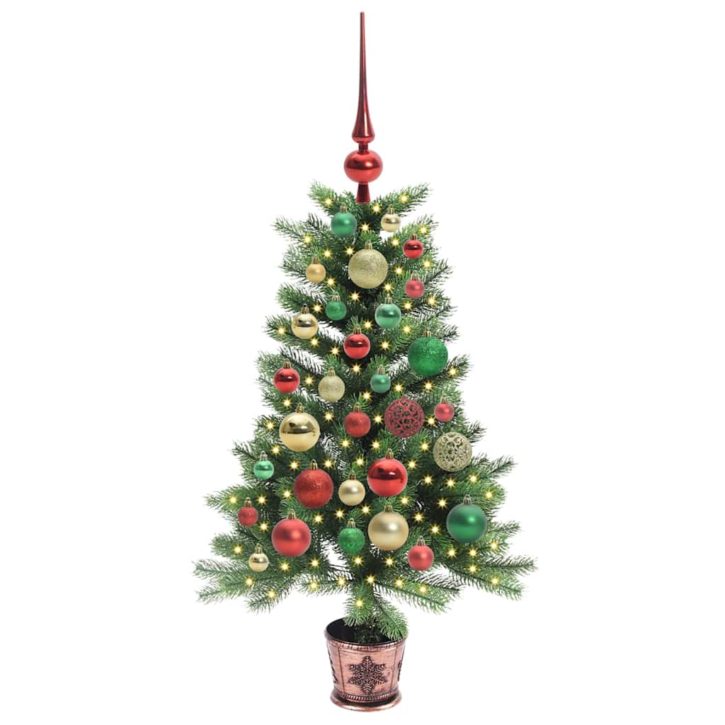 VidaXL Sapin de Noël avec 150 LED avec standard vert 90 cm PE