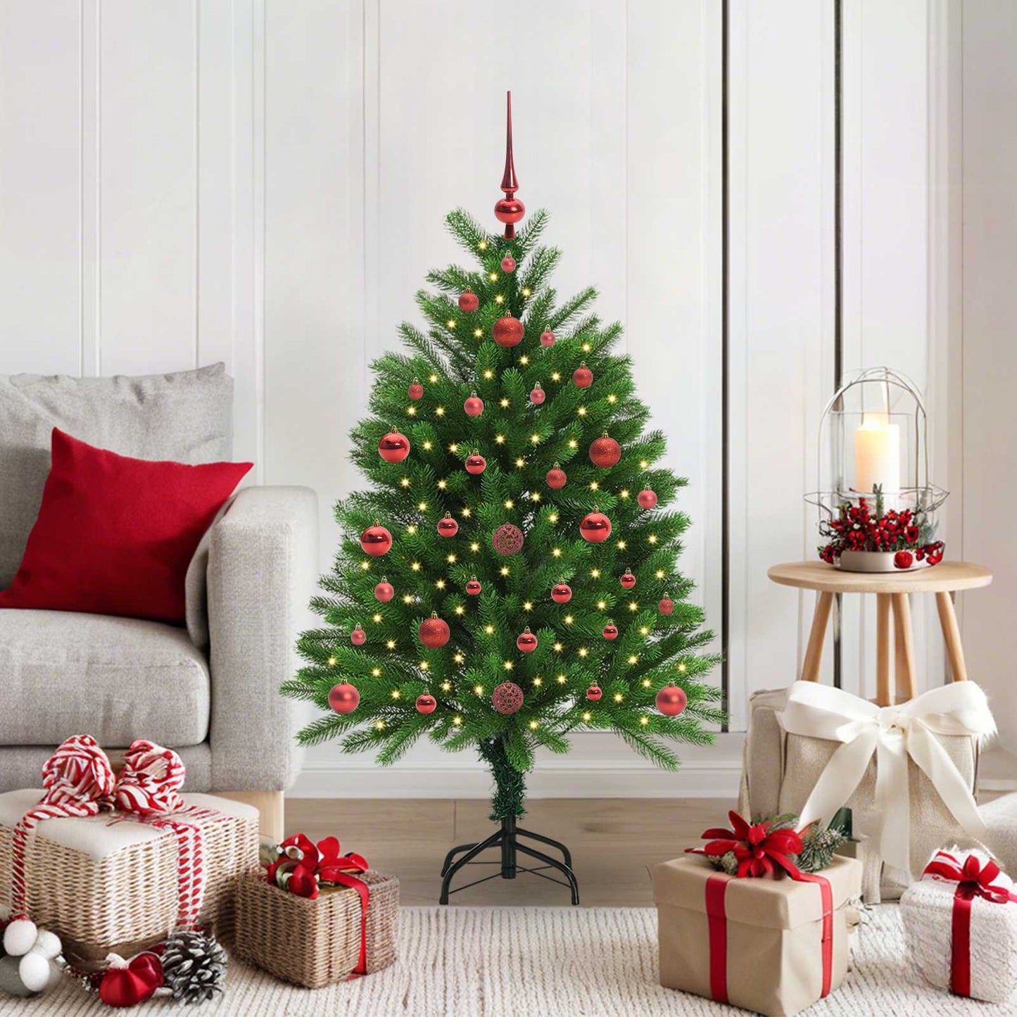 VidaXL Sapin de Noël avec 150 LED avec standard vert 120 cm PE