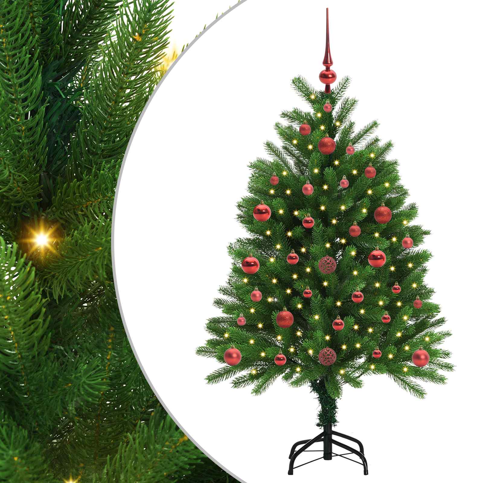 VidaXL Sapin de Noël avec 150 LED avec standard vert 120 cm PE