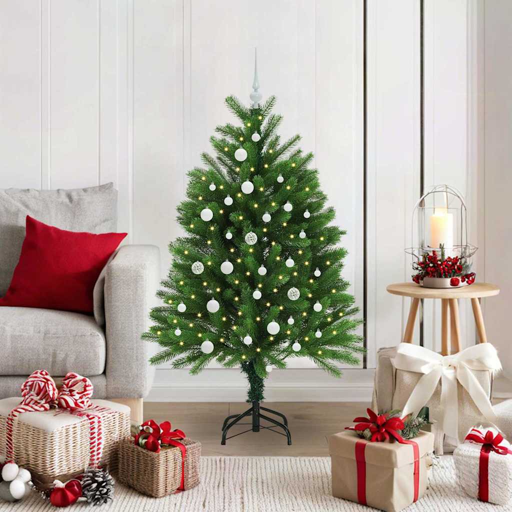VidaXL Sapin de Noël avec 150 LED avec standard vert 120 cm PE
