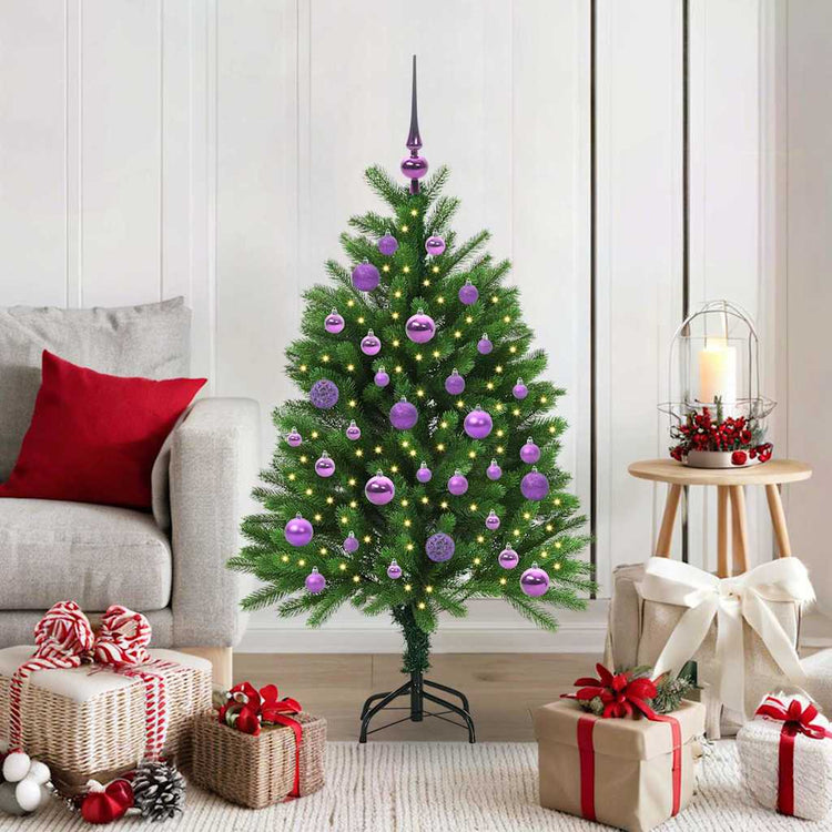 VidaXL Sapin de Noël avec 150 LED avec standard vert 120 cm PE