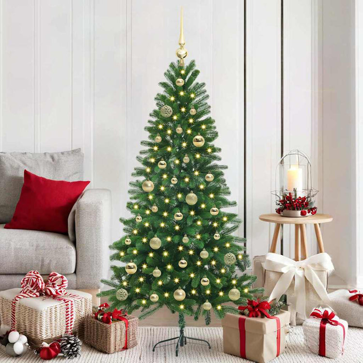 VidaXL Sapin de Noël avec 150 LED avec standard vert 150 cm PE