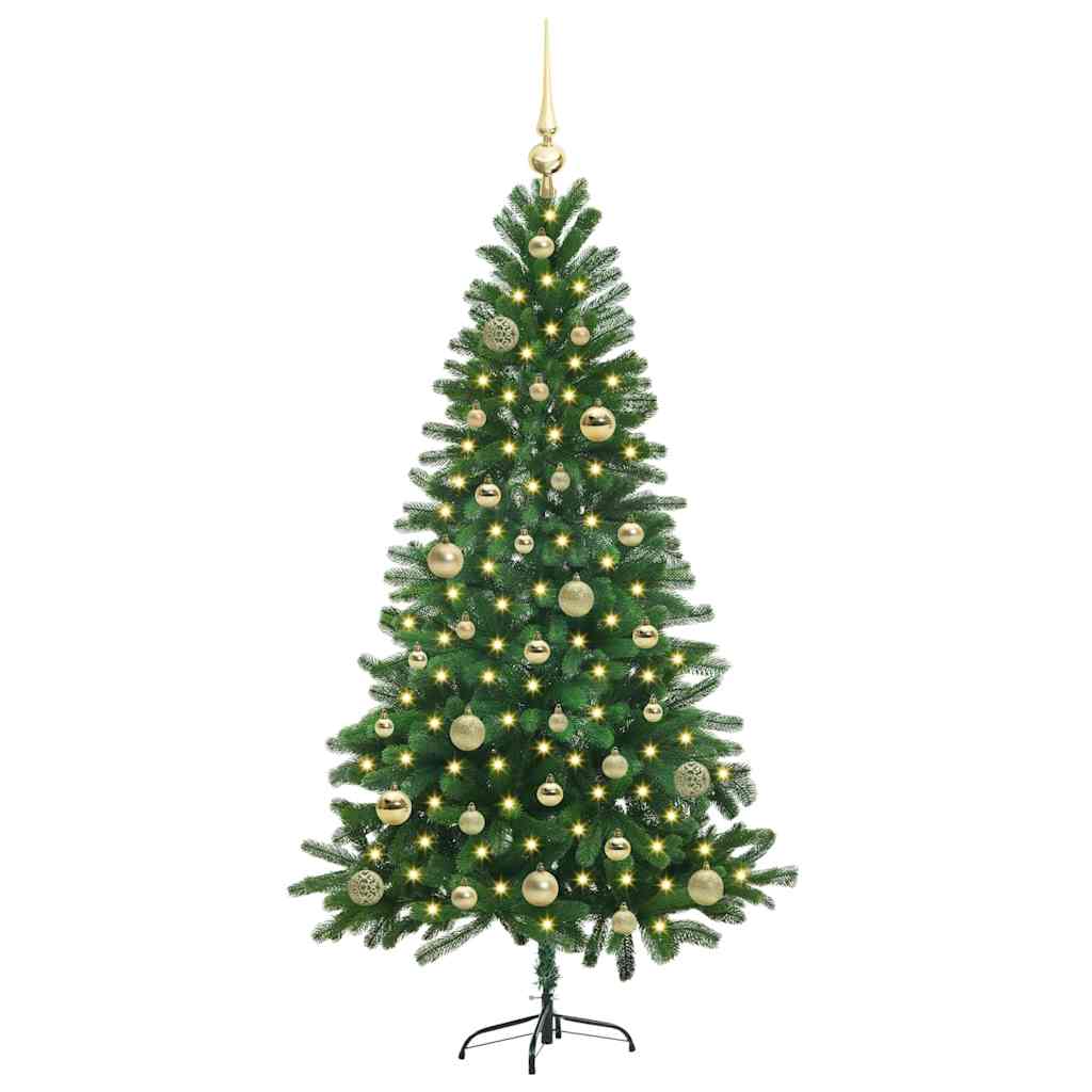 VidaXL Sapin de Noël avec 150 LED avec standard vert 150 cm PE