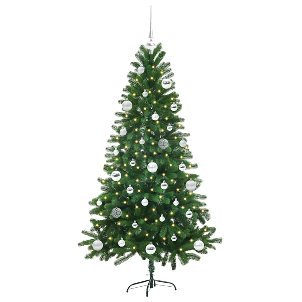 VidaXL Sapin de Noël avec 150 LED avec standard vert 150 cm PE