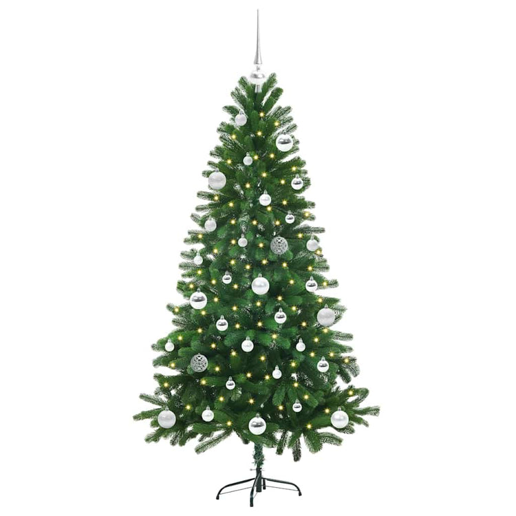 VidaXL Sapin de Noël avec 150 LED avec standard vert 150 cm PE