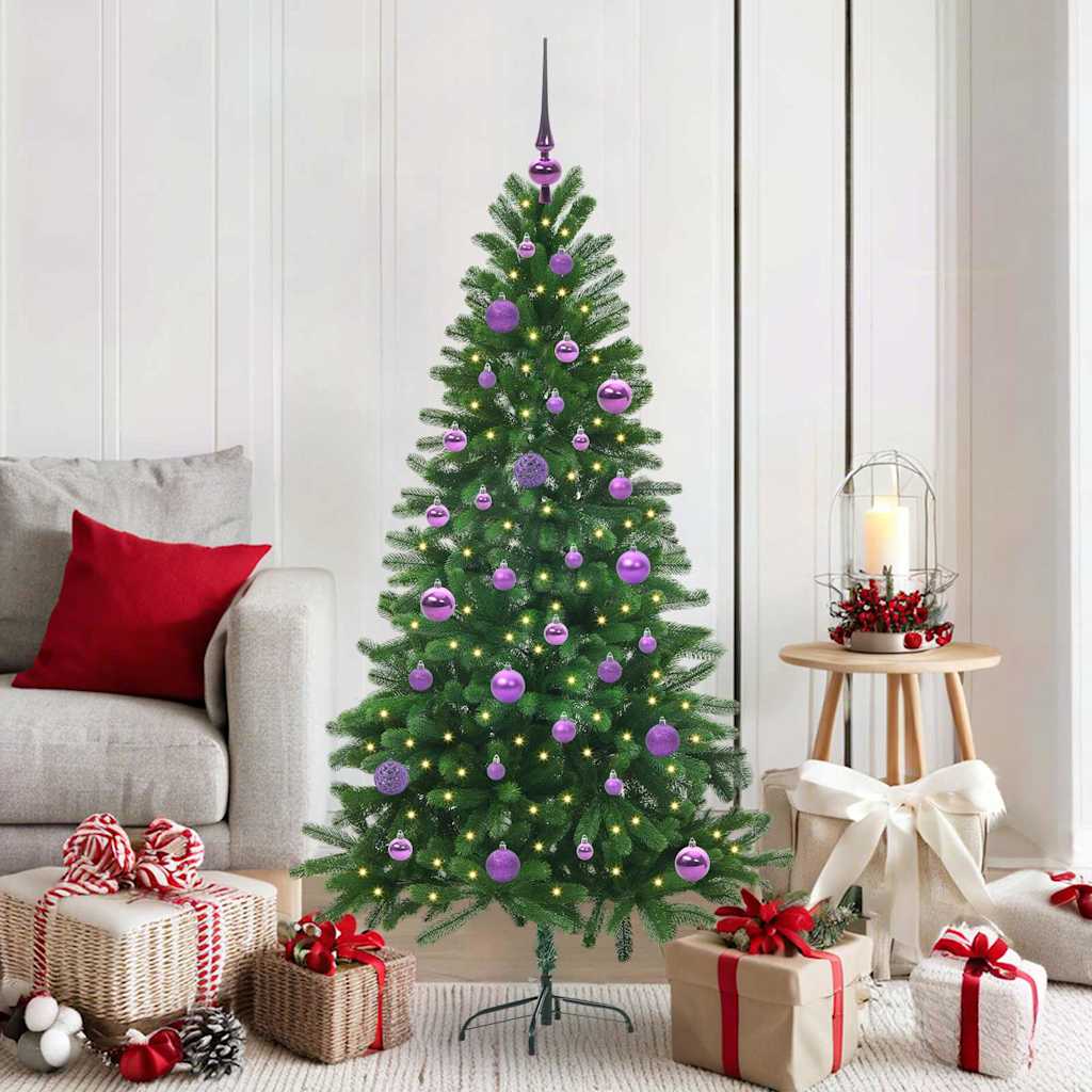 VidaXL Sapin de Noël avec 150 LED avec standard vert 150 cm PE