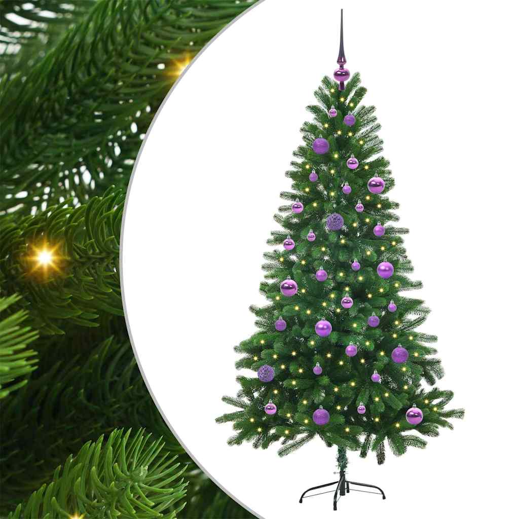 VidaXL Sapin de Noël avec 150 LED avec standard vert 150 cm PE