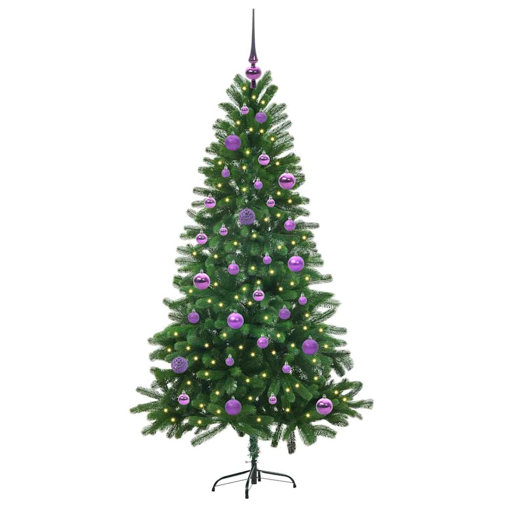 VidaXL Sapin de Noël avec 150 LED avec standard vert 150 cm PE