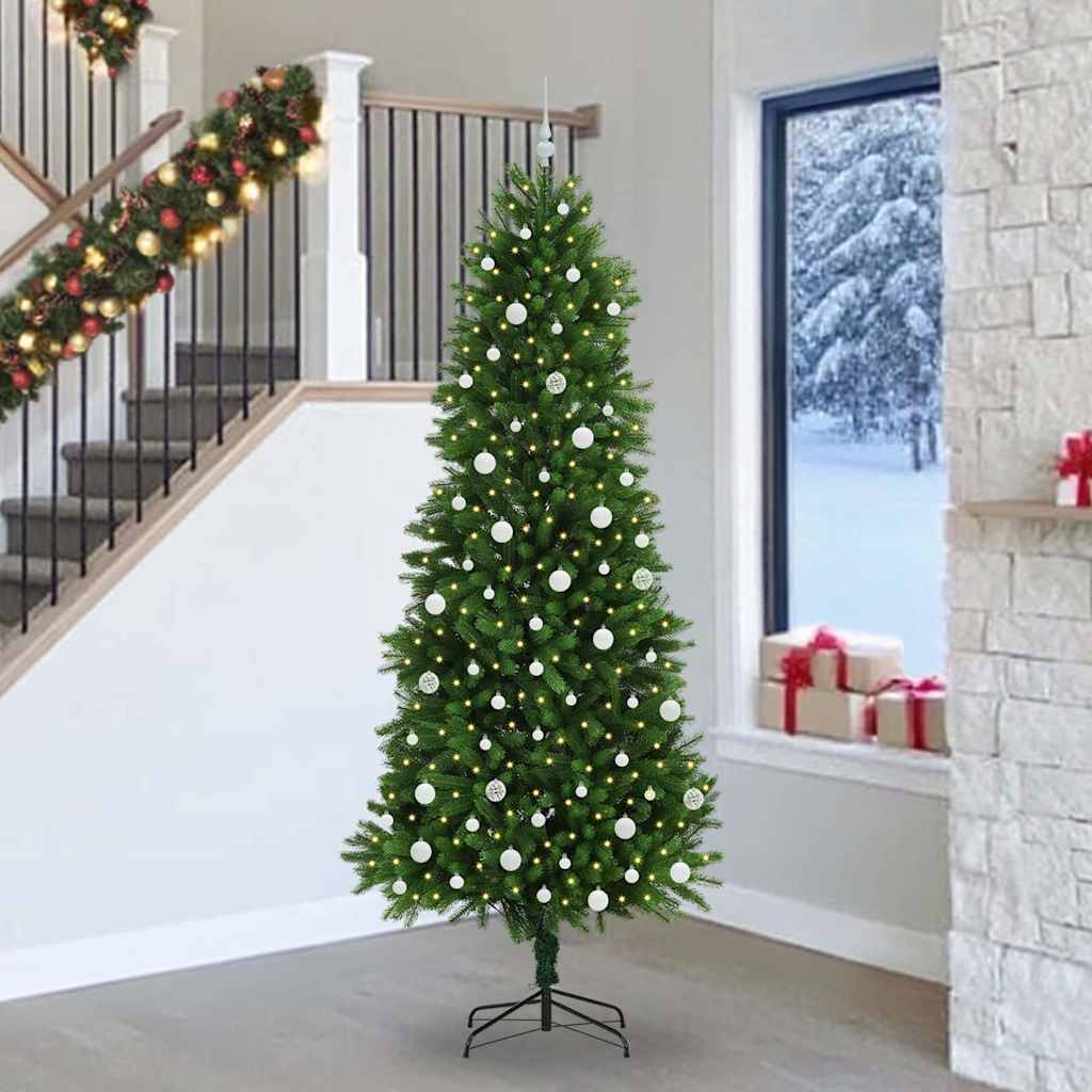 VidaXL Sapin de Noël avec 300 LED avec standard vert 240 cm PE