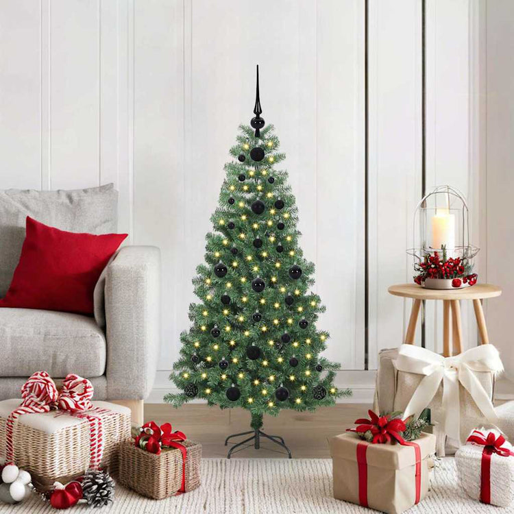 VidaXL Sapin de Noël avec 150 LED avec PVC vert standard 120 cm