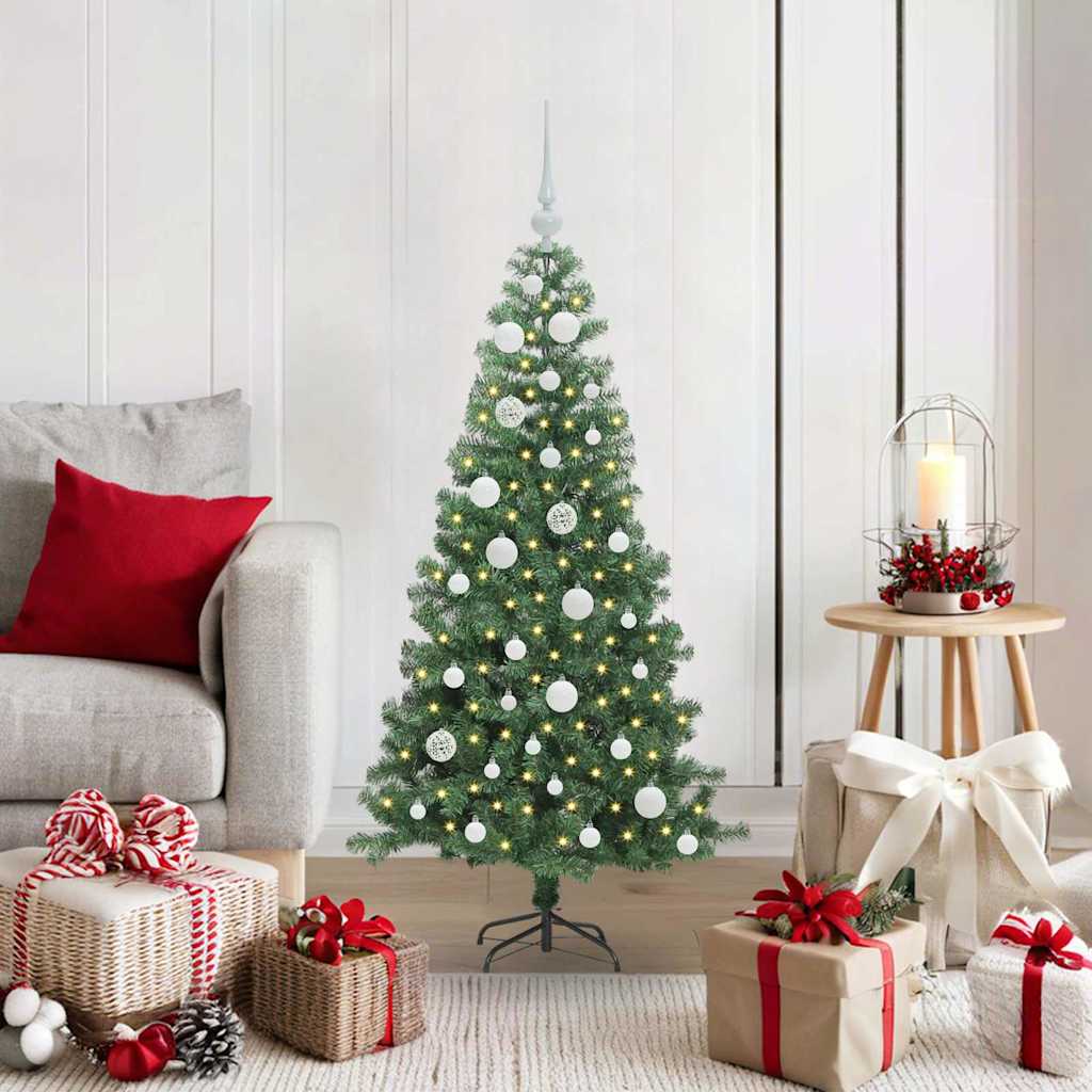VidaXL Sapin de Noël avec 150 LED avec PVC vert standard 120 cm