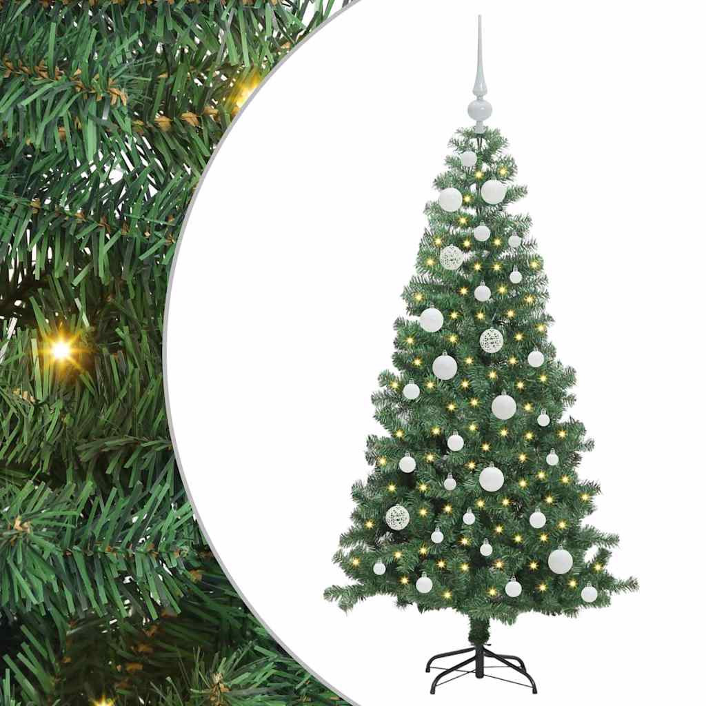 VidaXL Sapin de Noël avec 150 LED avec PVC vert standard 120 cm