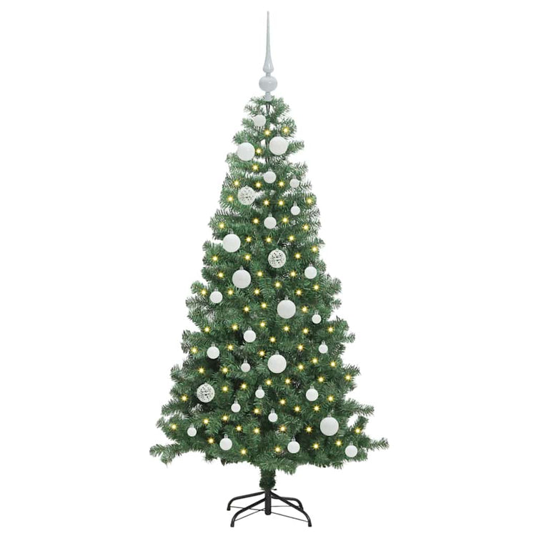 VidaXL Sapin de Noël avec 150 LED avec PVC vert standard 120 cm