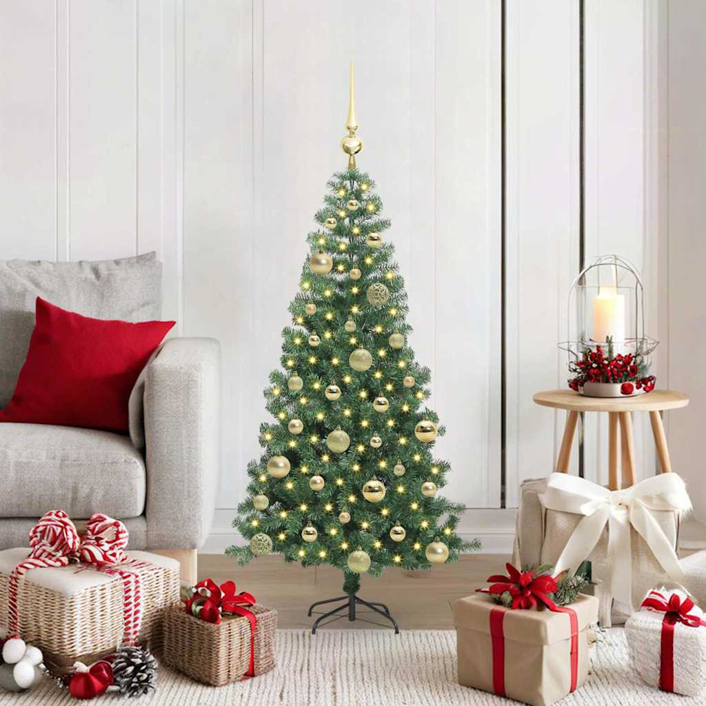 VidaXL Sapin de Noël avec 150 LED avec PVC vert standard 120 cm