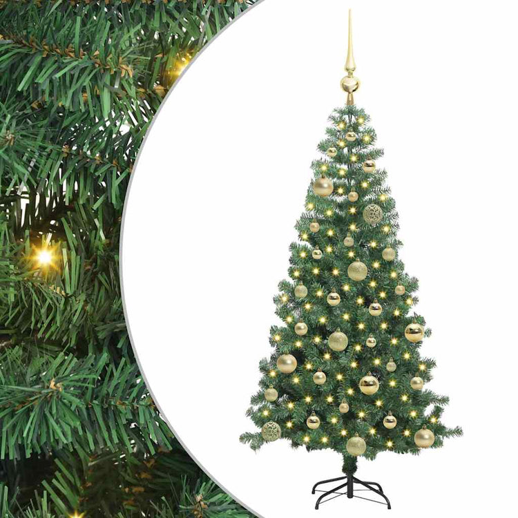 VidaXL Sapin de Noël avec 150 LED avec PVC vert standard 120 cm