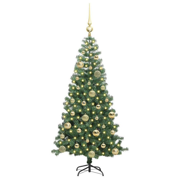 VidaXL Sapin de Noël avec 150 LED avec PVC vert standard 120 cm