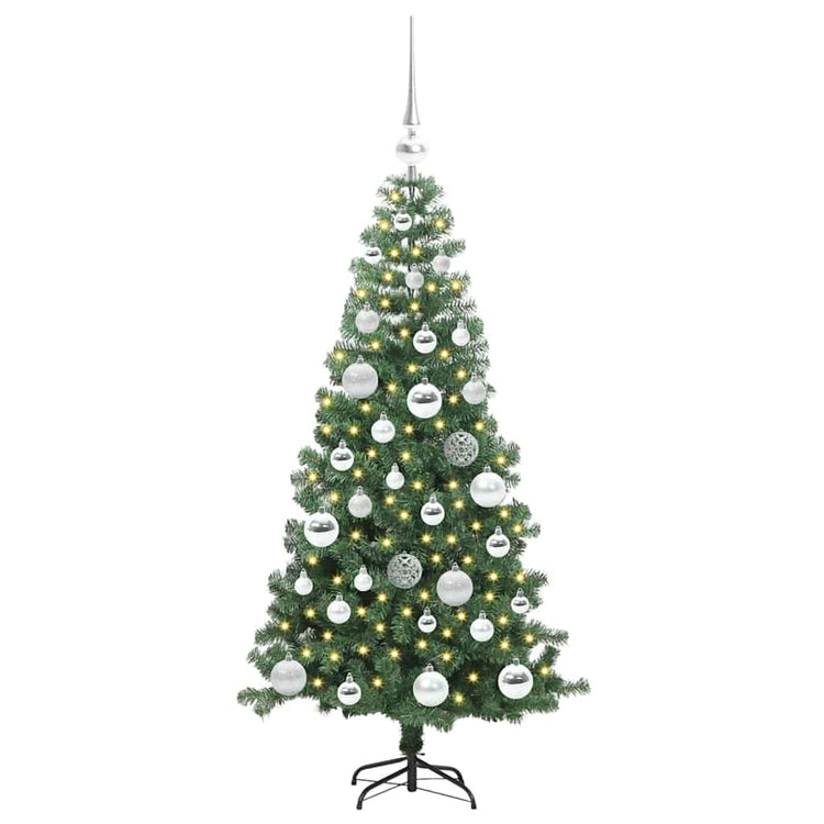 VidaXL Sapin de Noël avec 150 LED avec PVC vert standard 120 cm