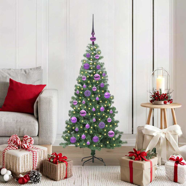 VidaXL Sapin de Noël avec 150 LED avec PVC vert standard 120 cm