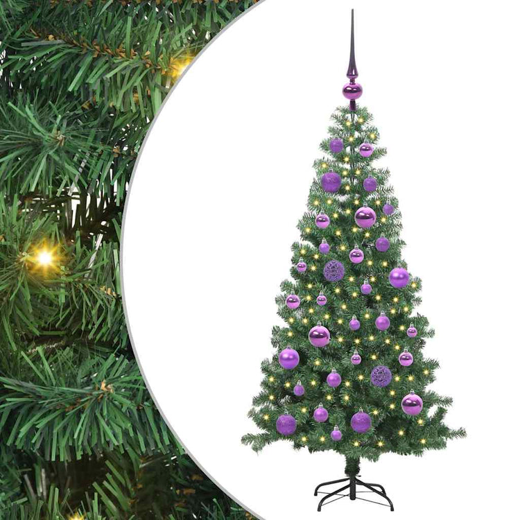VidaXL Sapin de Noël avec 150 LED avec PVC vert standard 120 cm