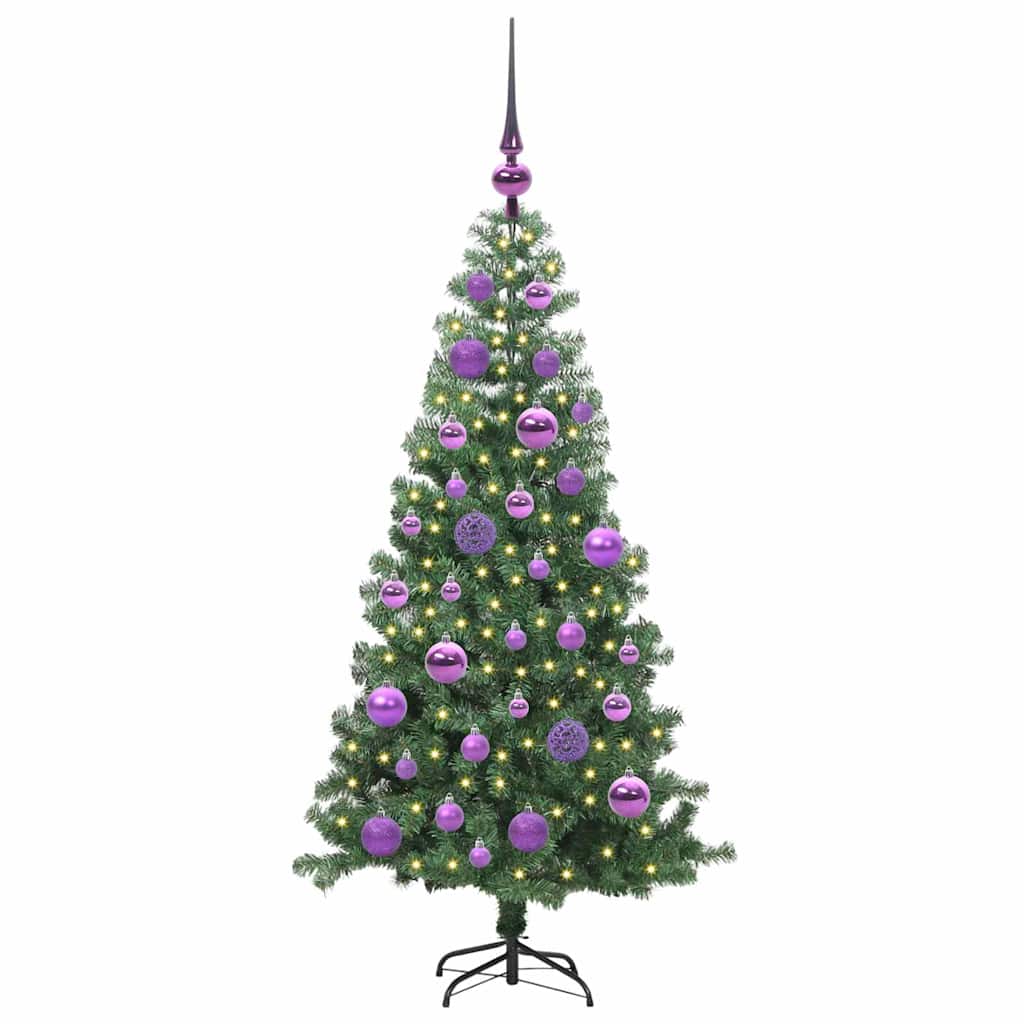VidaXL Sapin de Noël avec 150 LED avec PVC vert standard 120 cm