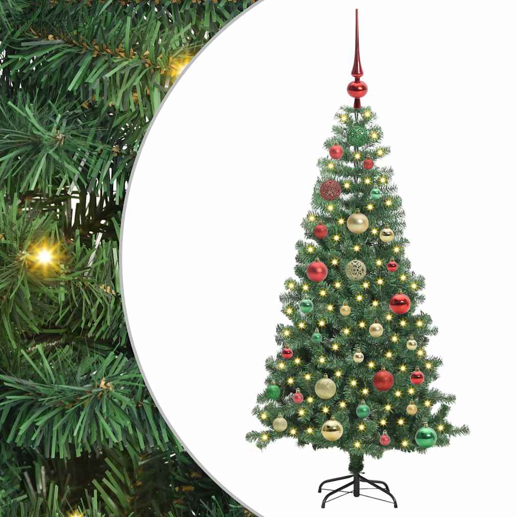 VidaXL Sapin de Noël avec 150 LED avec PVC vert standard 120 cm