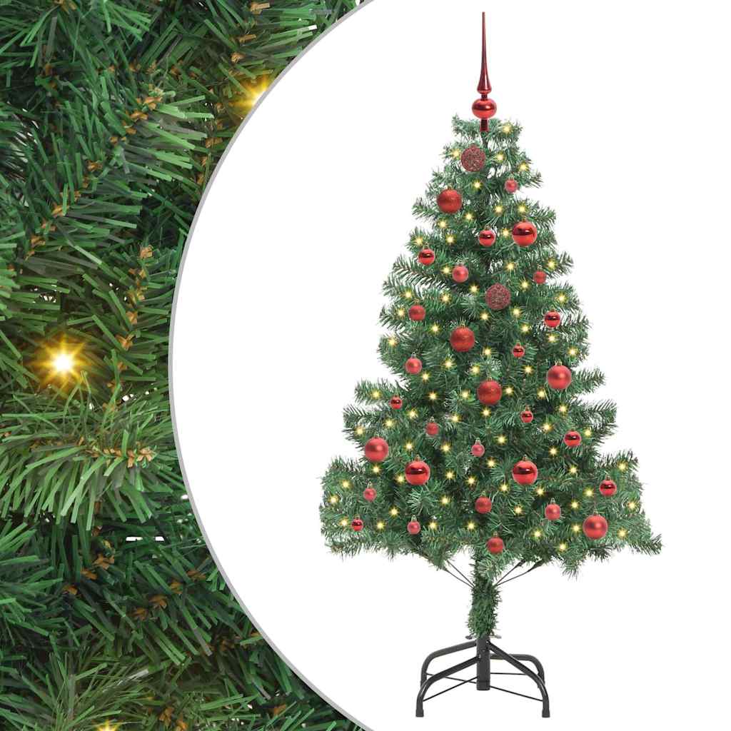 VidaXL Sapin de Noël avec 150 LED avec PVC vert standard 150 cm