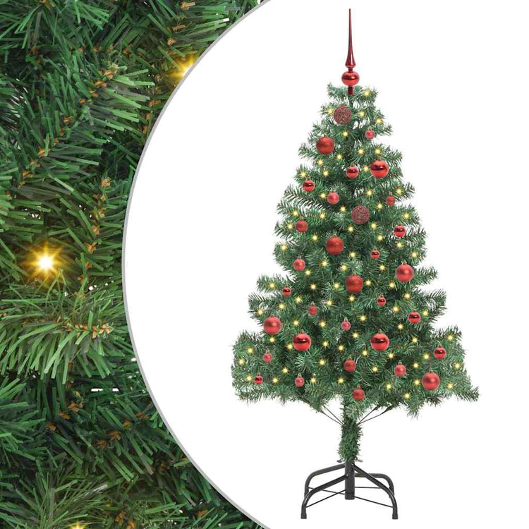 VidaXL Sapin de Noël avec 150 LED avec PVC vert standard 150 cm