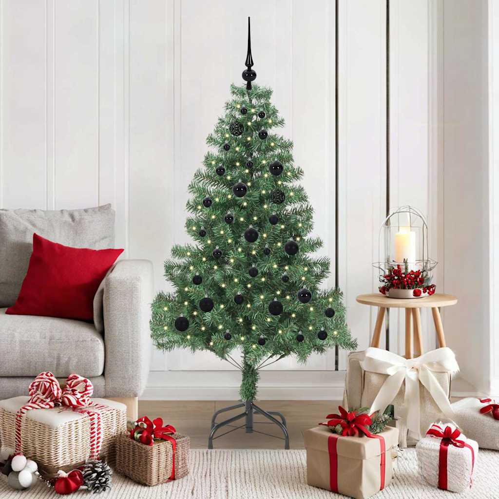VidaXL Sapin de Noël avec 150 LED avec PVC vert standard 150 cm