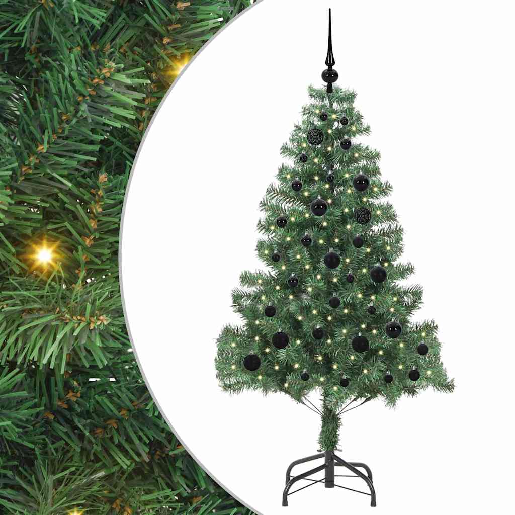 VidaXL Sapin de Noël avec 150 LED avec PVC vert standard 150 cm