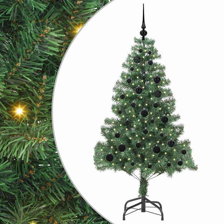 VidaXL Sapin de Noël avec 150 LED avec PVC vert standard 150 cm