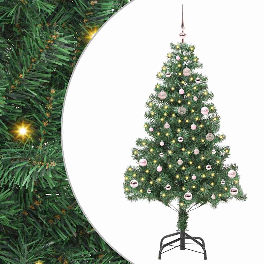 VidaXL Sapin de Noël avec 150 LED avec PVC vert standard 150 cm