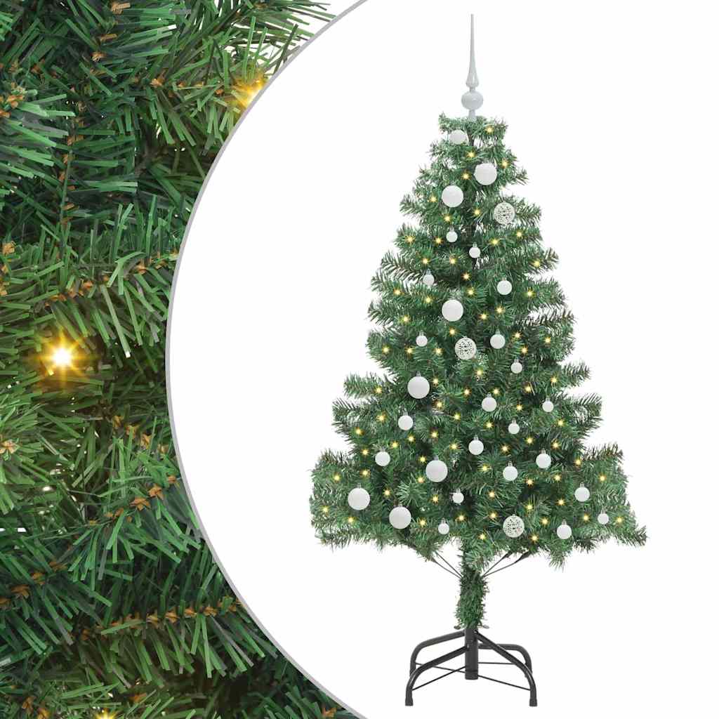 VidaXL Sapin de Noël avec 150 LED avec PVC vert standard 150 cm