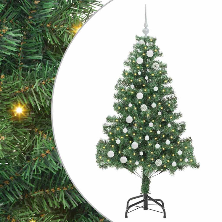 VidaXL Sapin de Noël avec 150 LED avec PVC vert standard 150 cm