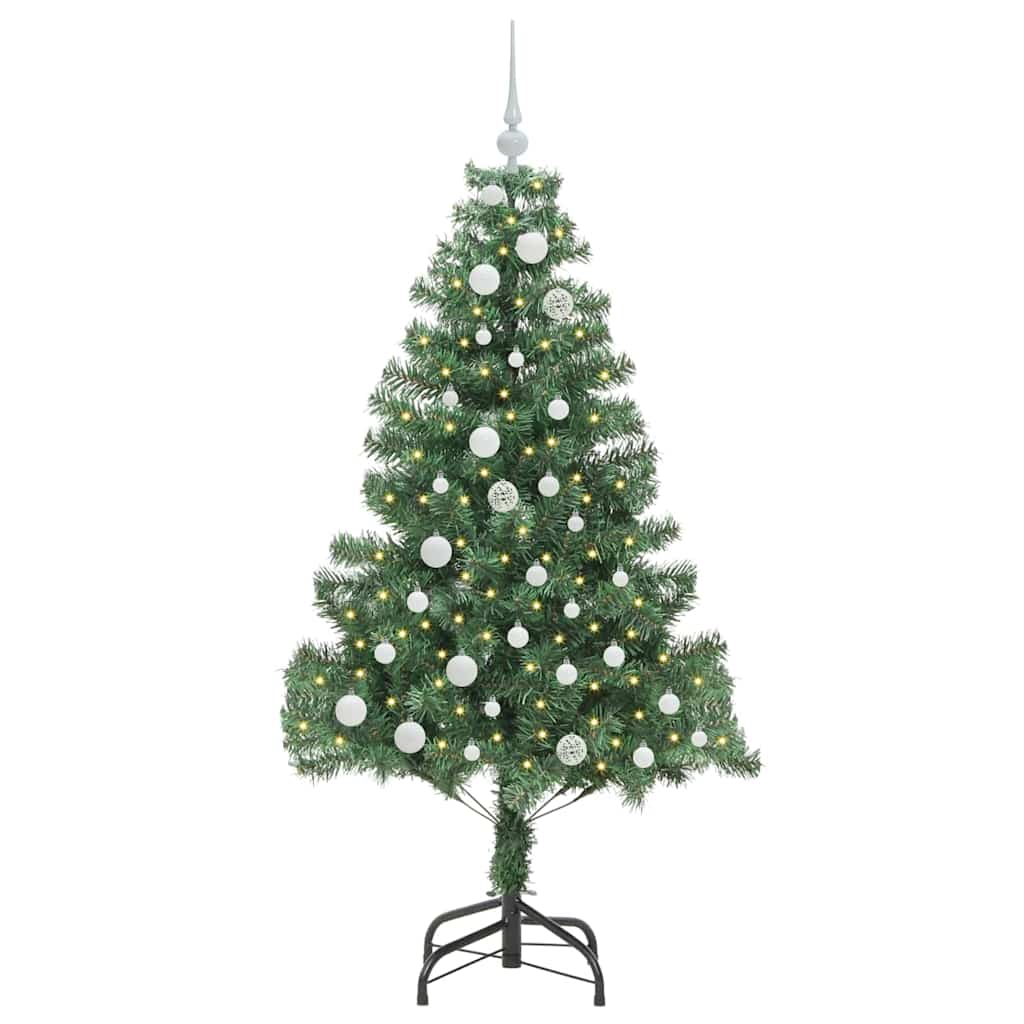 VidaXL Sapin de Noël avec 150 LED avec PVC vert standard 150 cm
