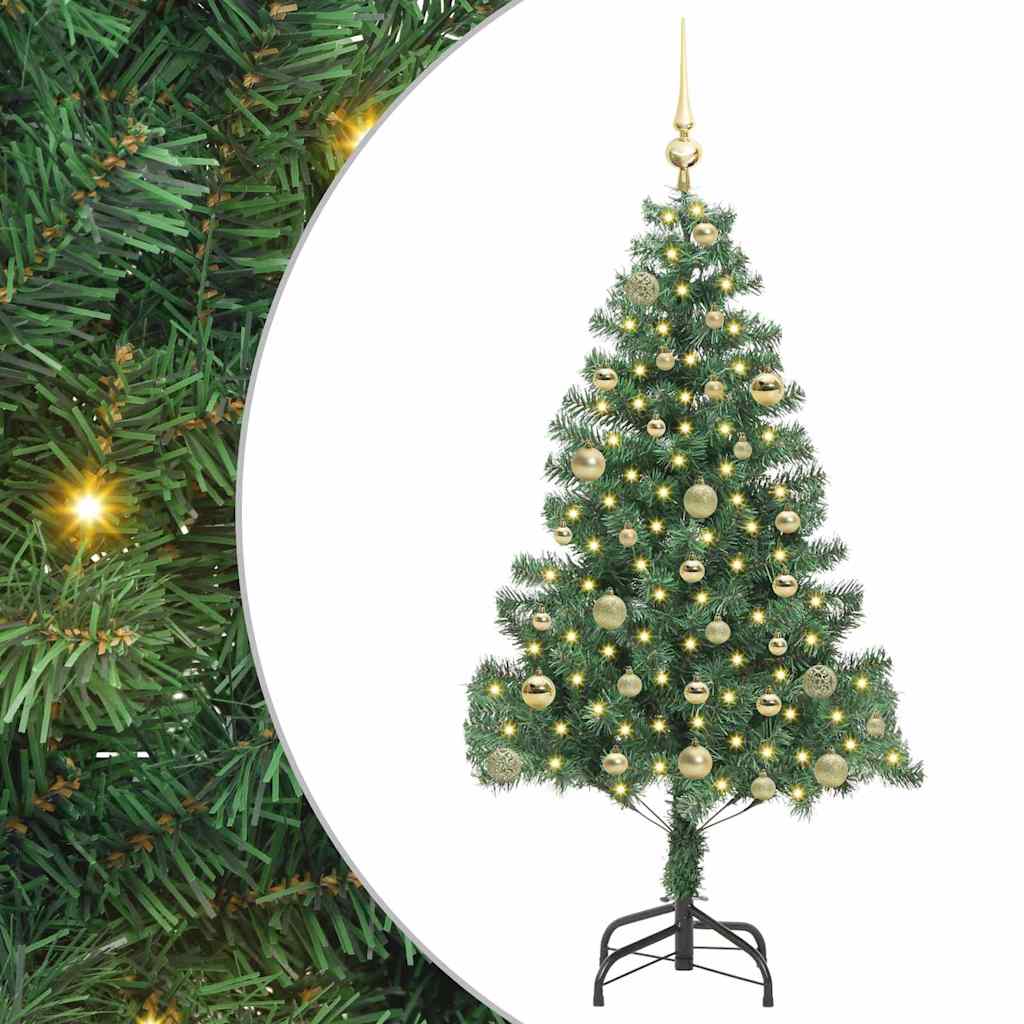 VidaXL Sapin de Noël avec 150 LED avec PVC vert standard 150 cm
