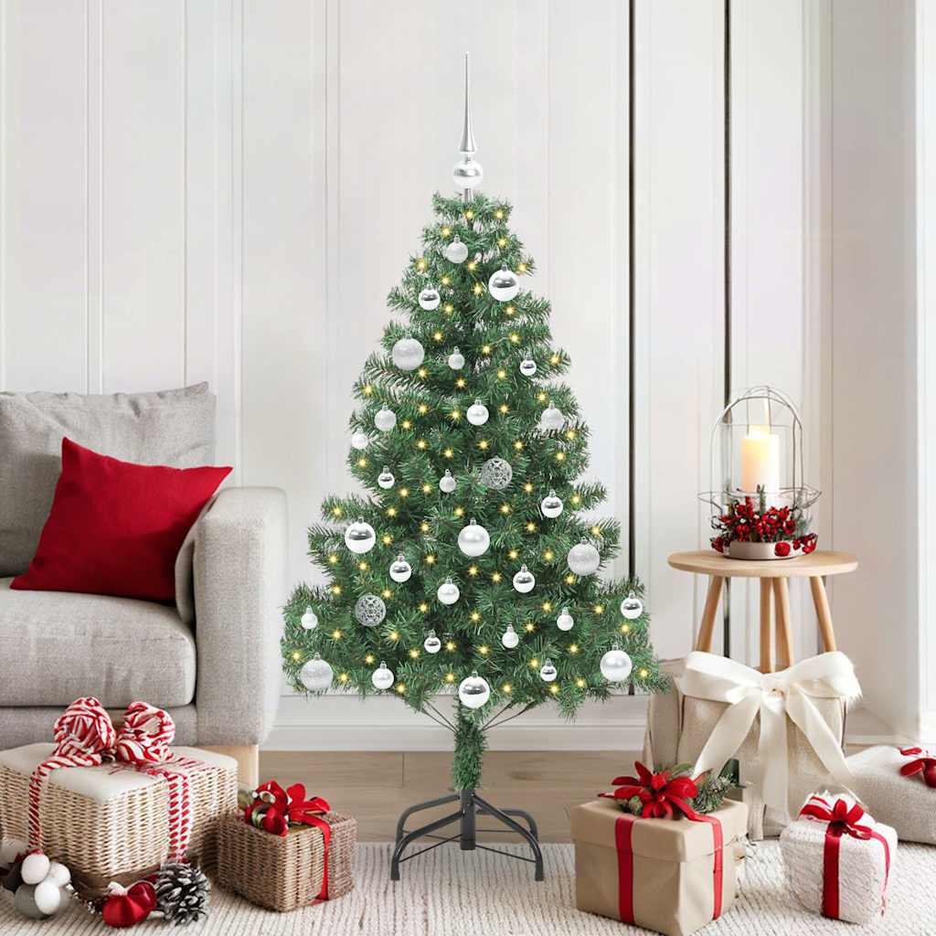 VidaXL Sapin de Noël avec 150 LED avec PVC vert standard 150 cm