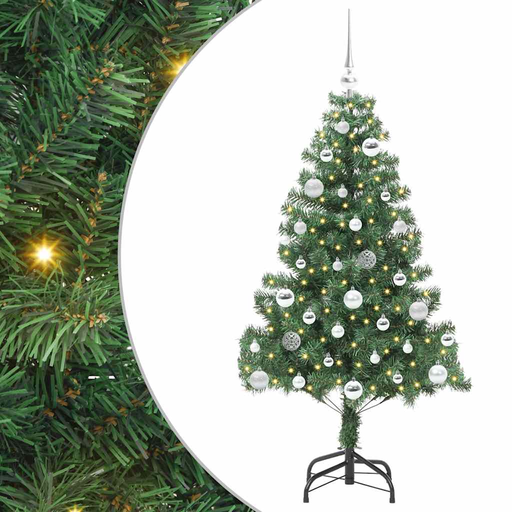 VidaXL Sapin de Noël avec 150 LED avec PVC vert standard 150 cm
