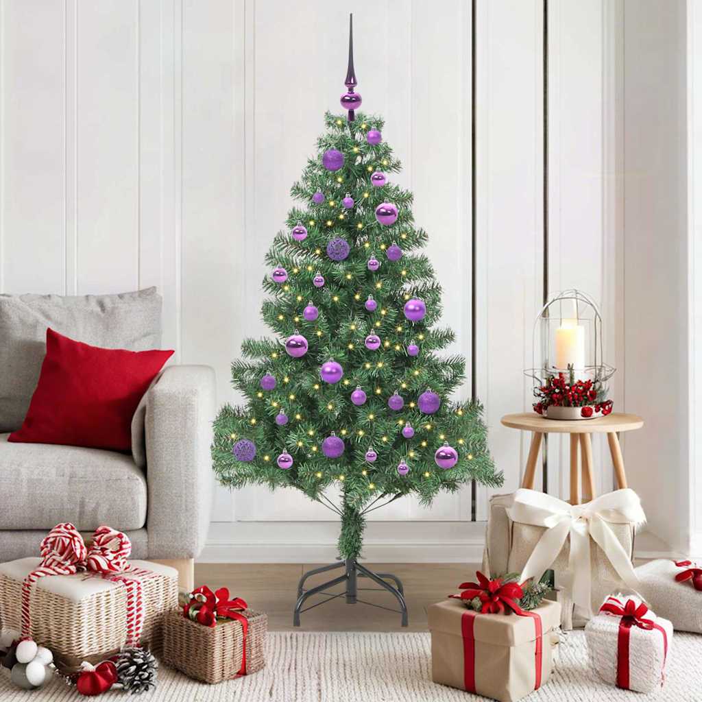 VidaXL Sapin de Noël avec 150 LED avec PVC vert standard 150 cm