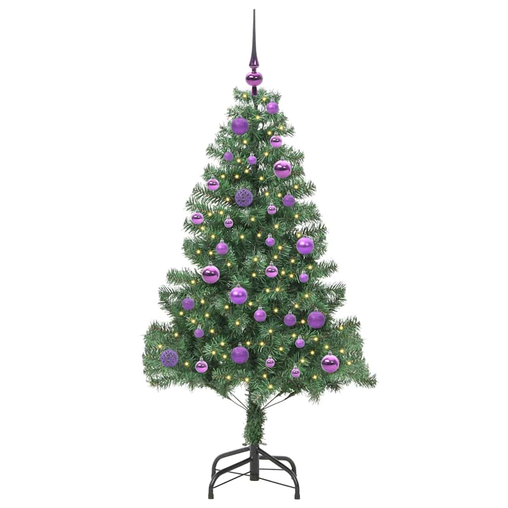 VidaXL Sapin de Noël avec 150 LED avec PVC vert standard 150 cm