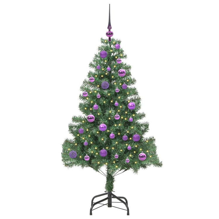 VidaXL Sapin de Noël avec 150 LED avec PVC vert standard 150 cm