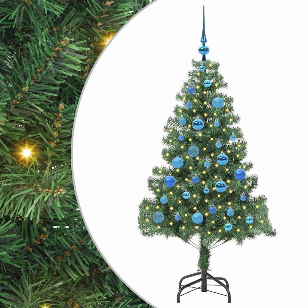 VidaXL Sapin de Noël avec 150 LED avec PVC vert standard 150 cm