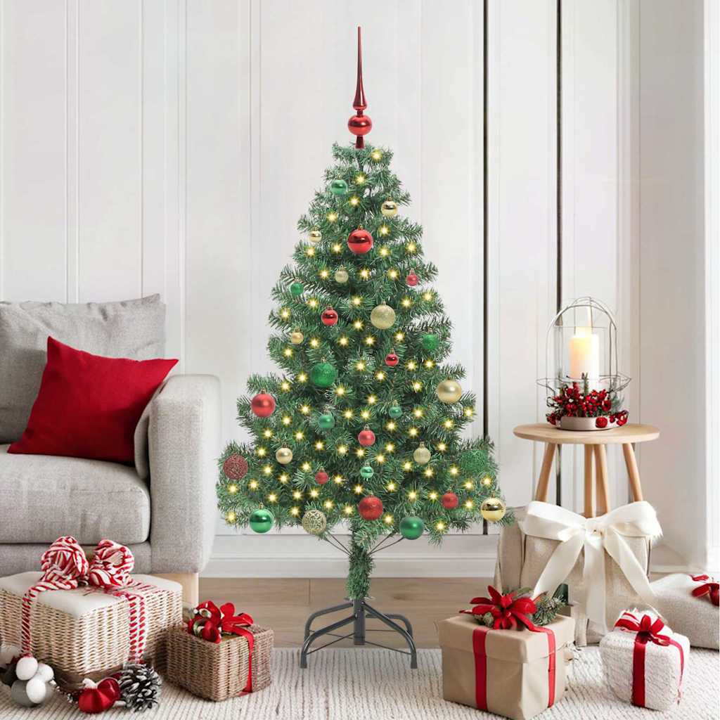 VidaXL Sapin de Noël avec 150 LED avec PVC vert standard 150 cm