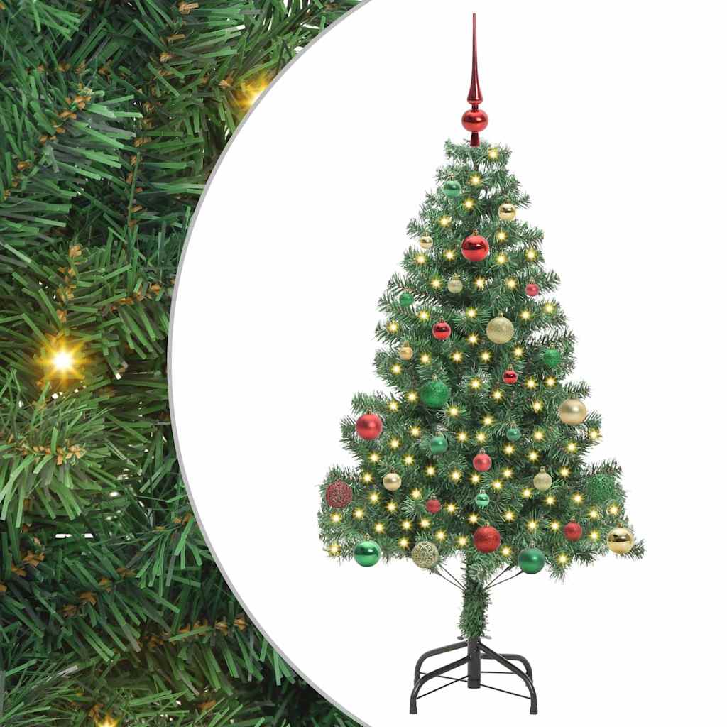 VidaXL Sapin de Noël avec 150 LED avec PVC vert standard 150 cm