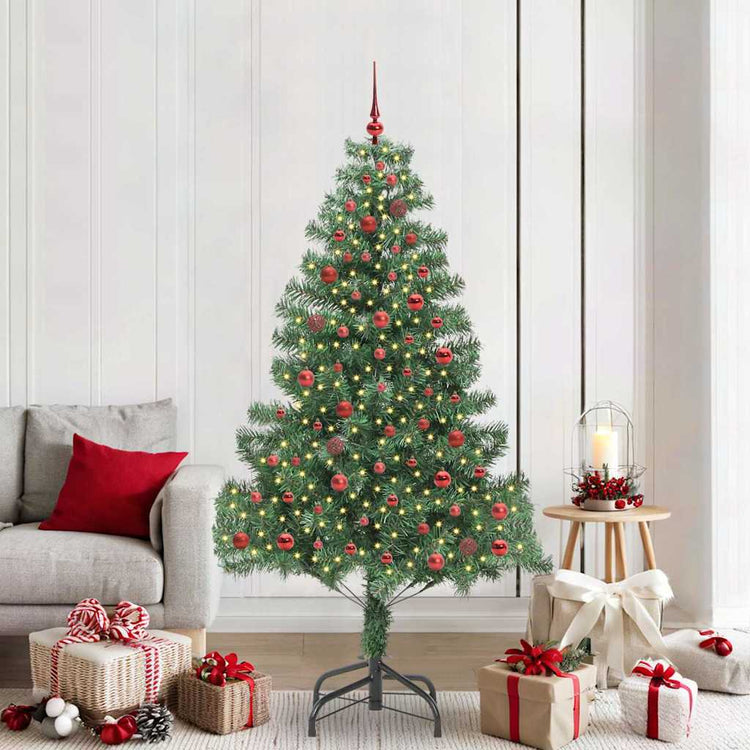 VidaXL Sapin de Noël avec 300 LED avec PVC vert standard 210 cm
