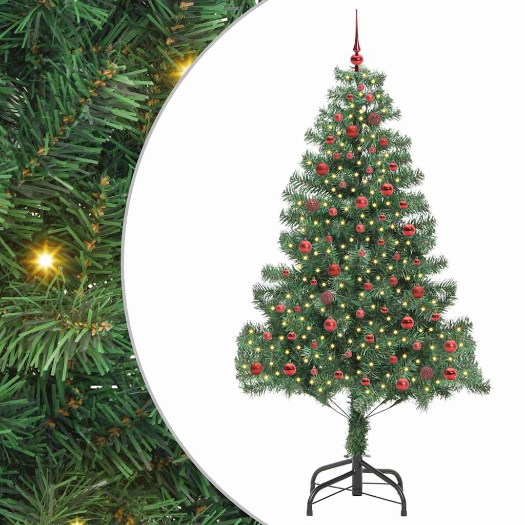 VidaXL Sapin de Noël avec 300 LED avec PVC vert standard 210 cm