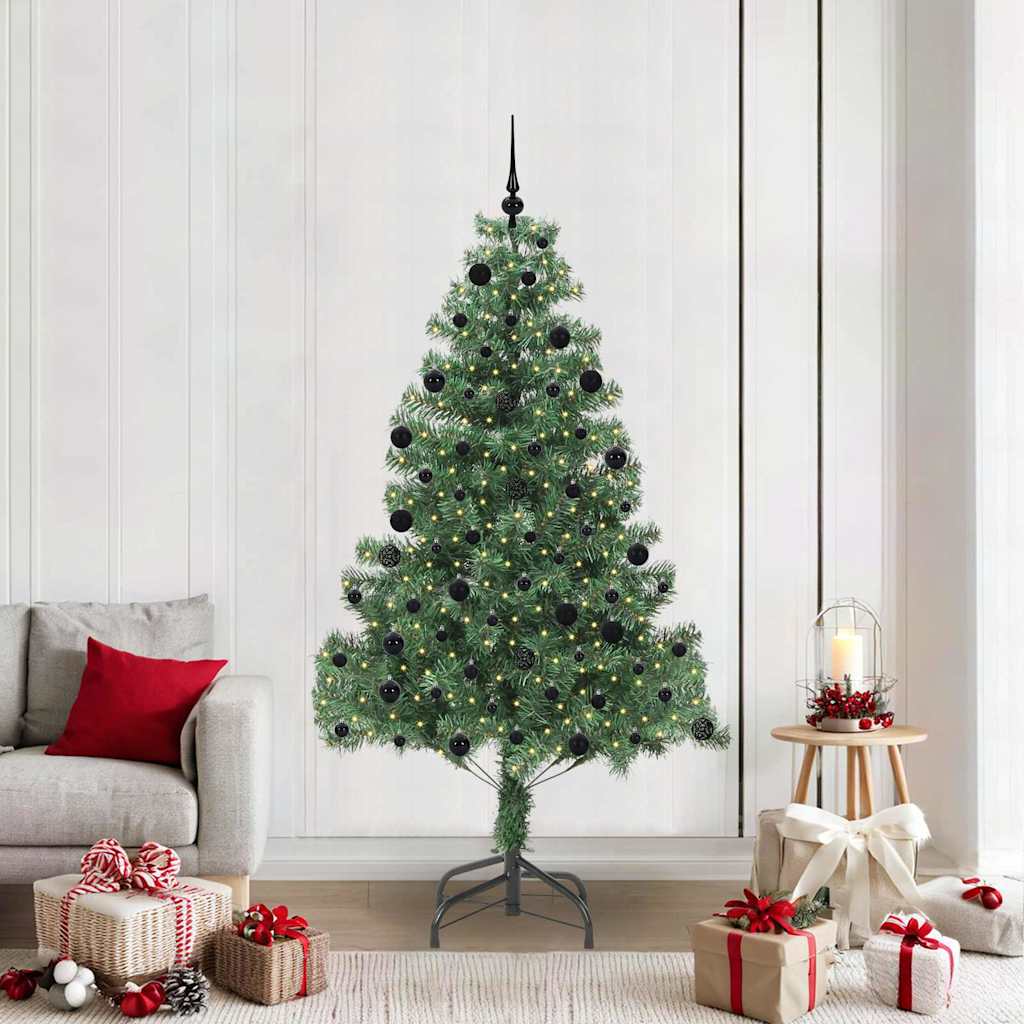 VidaXL Sapin de Noël avec 300 LED avec PVC vert standard 210 cm