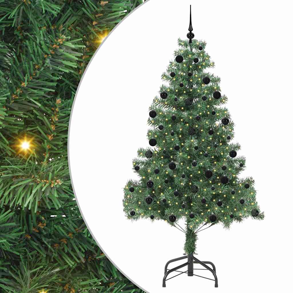 VidaXL Sapin de Noël avec 300 LED avec PVC vert standard 210 cm