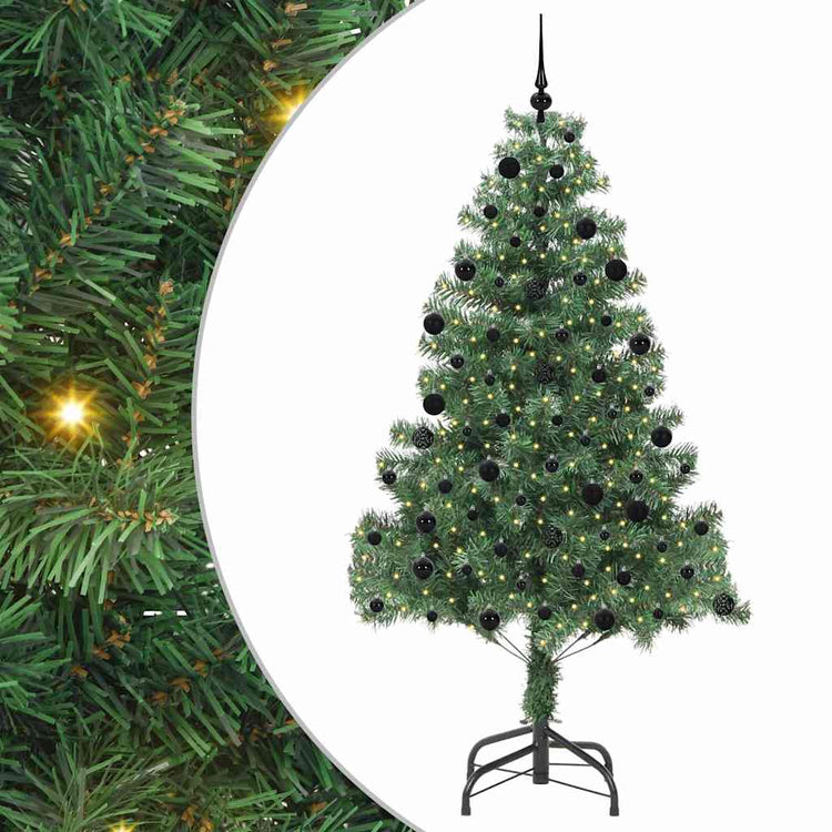 VidaXL Sapin de Noël avec 300 LED avec PVC vert standard 210 cm