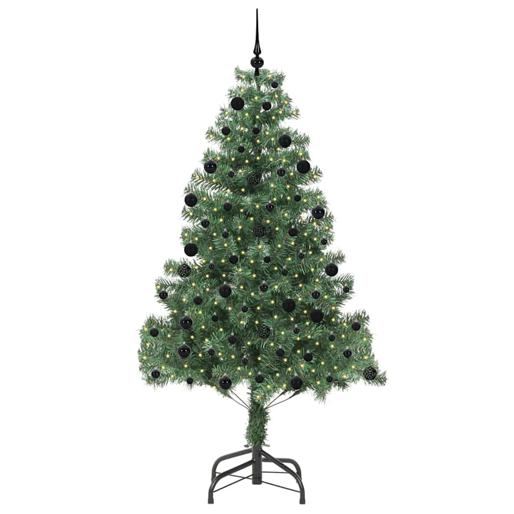 VidaXL Sapin de Noël avec 300 LED avec PVC vert standard 210 cm