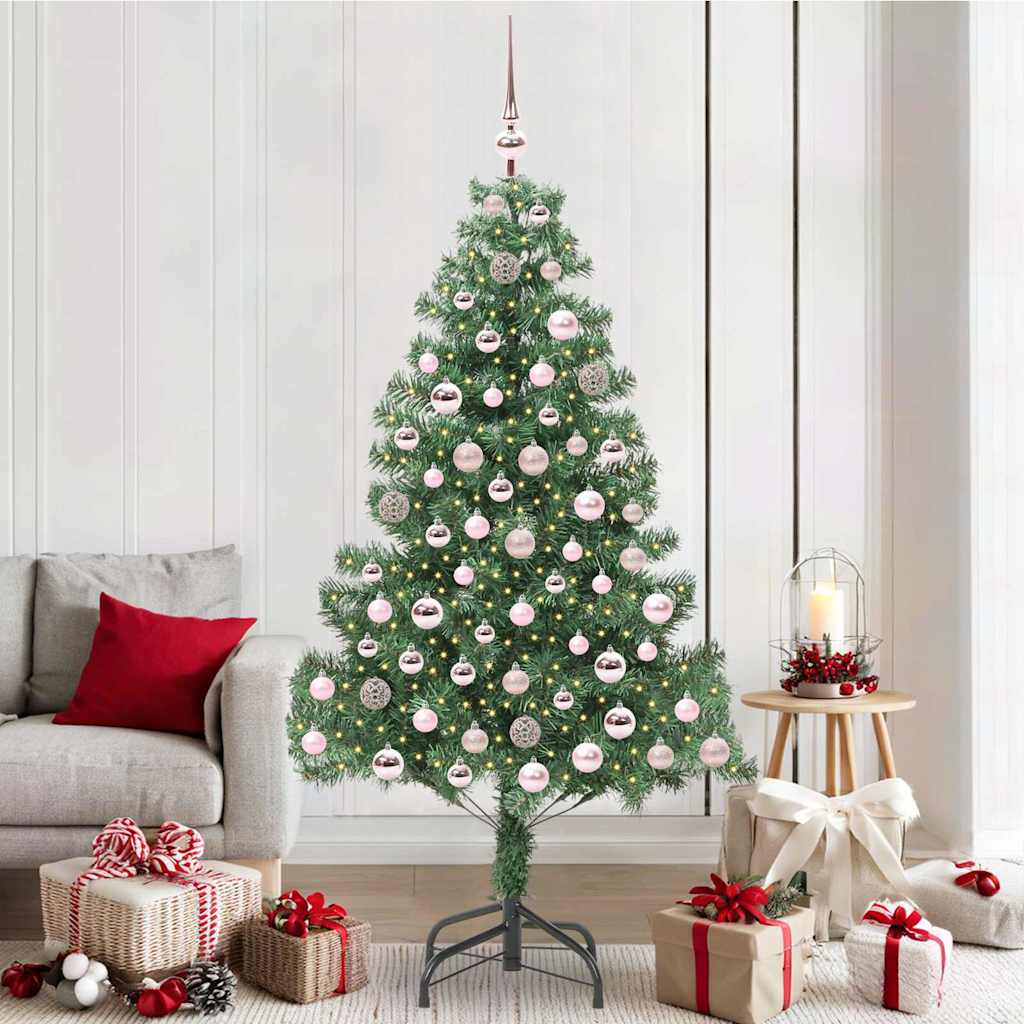 VidaXL Sapin de Noël avec 300 LED avec PVC vert standard 210 cm